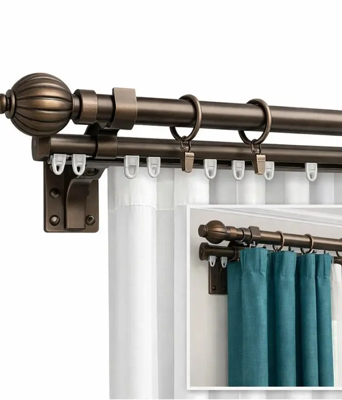 Double Curtain Rod